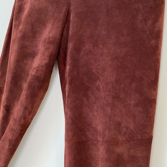 Lord & Taylor Suede Pants Trousers Rust Orange Brown vintage fits size 10-12 - Picture 7 of 14
